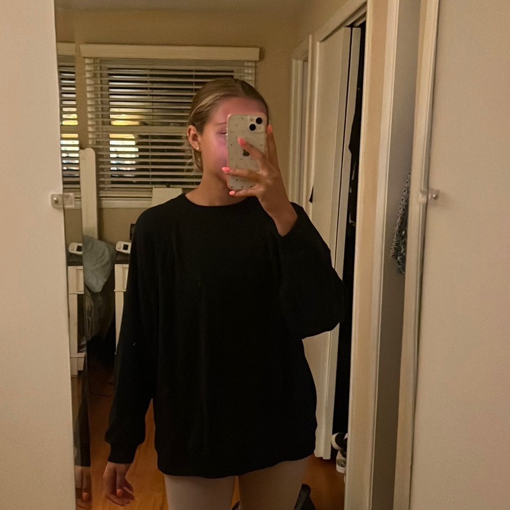 black crew neck